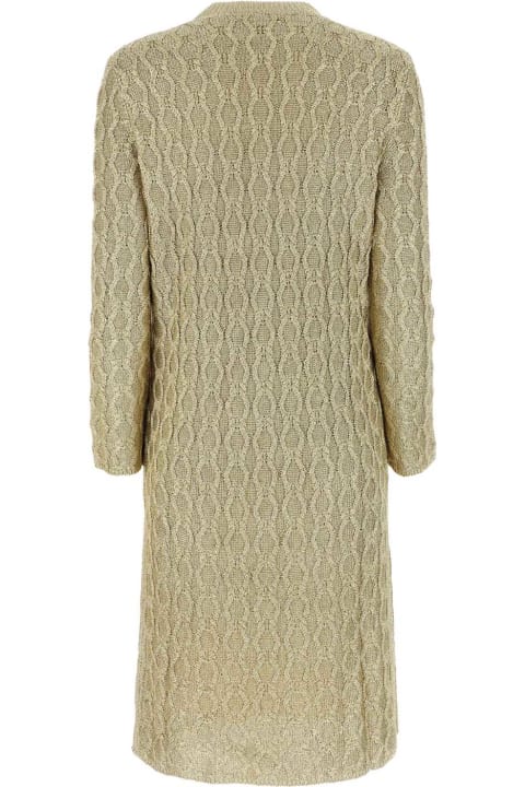 Gucci Clothing for Women Gucci Gold Viscose Blend Dress