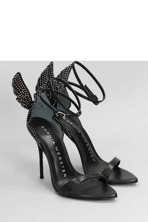 Sophia Webster لـ Men Sophia Webster Cherub Sandals In Black Leather
