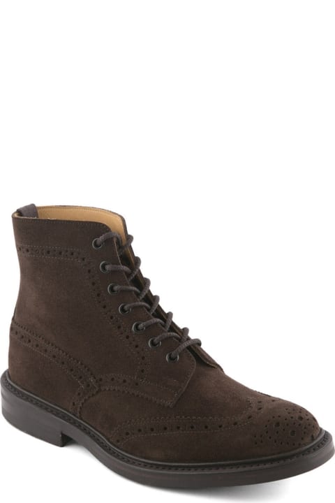Boots for Men Tricker's Stow Coffee Ox Reversed Suede Derby Boot