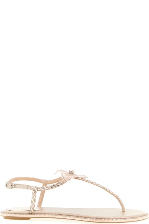 René Caovilla 'peach Flower' Sandals