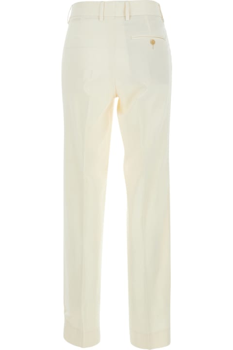 Mauro Grifoni for Men Mauro Grifoni White Pants With Side Pockets And High Waist For Women