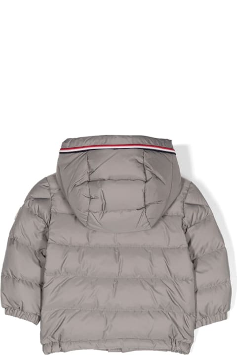 Moncler for Baby Boys Moncler Gray Down Jacket Baby Unisex