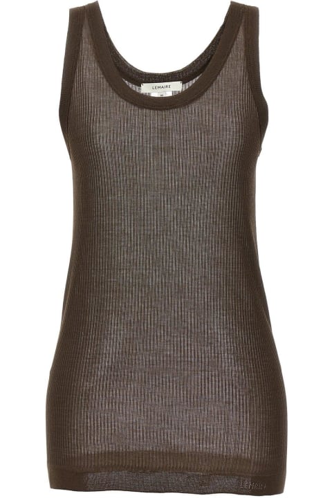 Lemaire Topwear for Women Lemaire Fine-ribbed Scoop Neck Tank Top