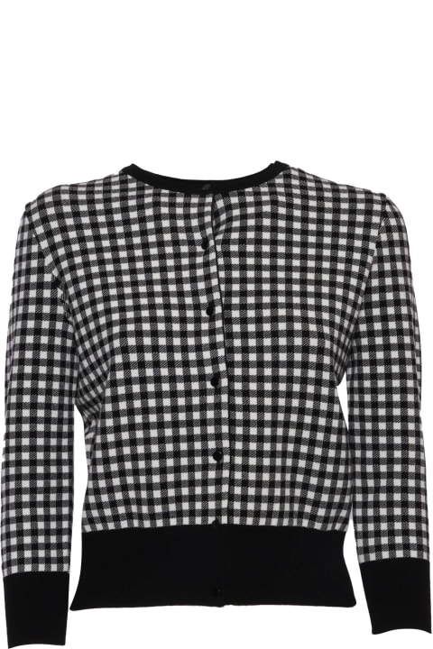 Sweaters for Women Max Mara Studio Checked Long-sleeved Top