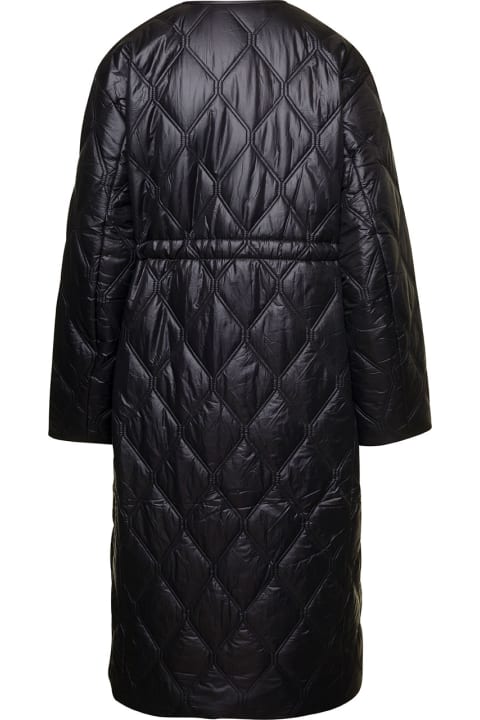 Ganni Coats & Jackets for Women Ganni Shiny Quilt Long Coat