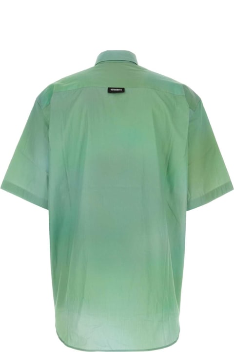 Fashion for Women VETEMENTS Green Poplin Oversize Shirt