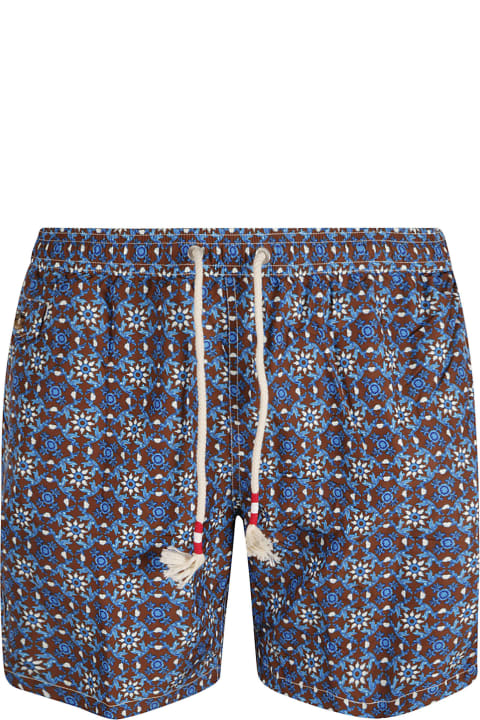 MC2 Saint Barth Pants for Men MC2 Saint Barth Pattern Print Drawstring Waist Swim Shorts