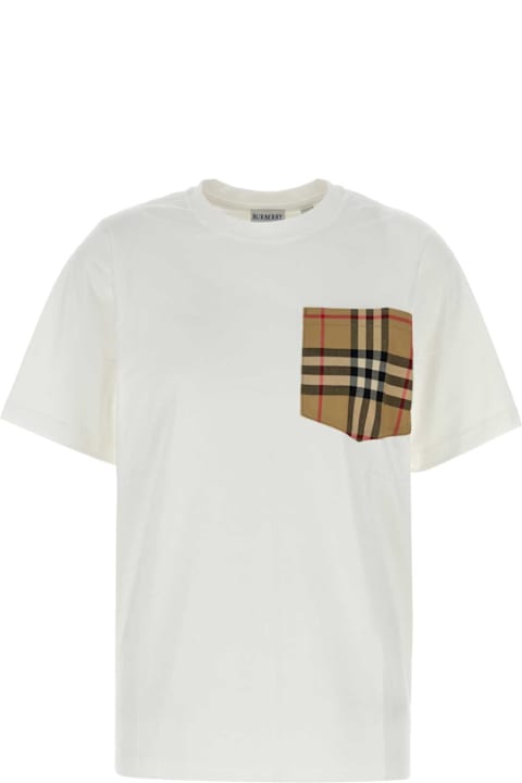 Burberry White Cotton T-shirt