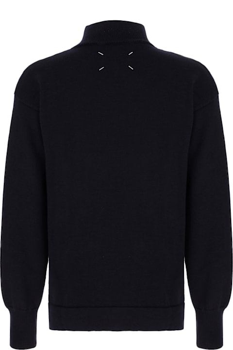 Maison Margiela Sweaters for Men Maison Margiela Midnight Blue Wool Sweater