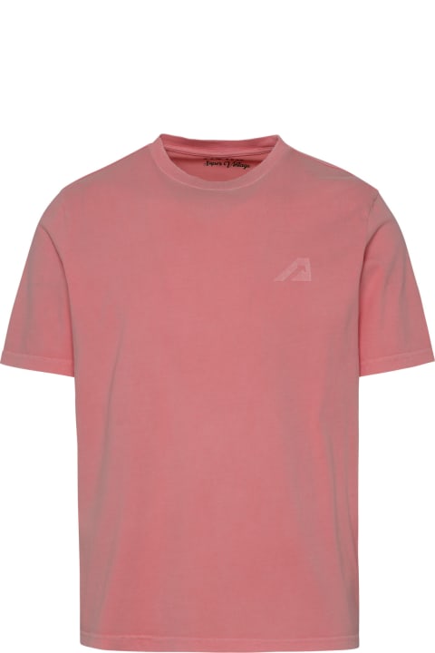 Autry for Men Autry Supervintage Man Tinto Pink Cotton Garment Dyed T-shirt