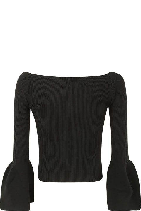 Pottery Off Shoulder Long Bell Sleeve Top