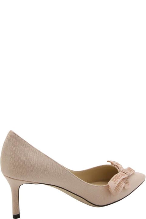 Jimmy Choo for Women Jimmy Choo Romy Bow Detailed Pointed Toe Pumps