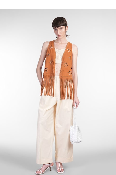 Antik Batik Coats & Jackets for Women Antik Batik Tya Vest In Leather Color Leather