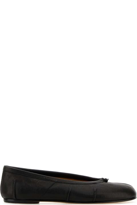 Maison Margiela Black Leather Tabi Ballerinas