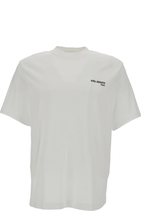 Homeware Axel Arigato 'legacy' White T-shirti With Logo Lettering Print In Cotton Man