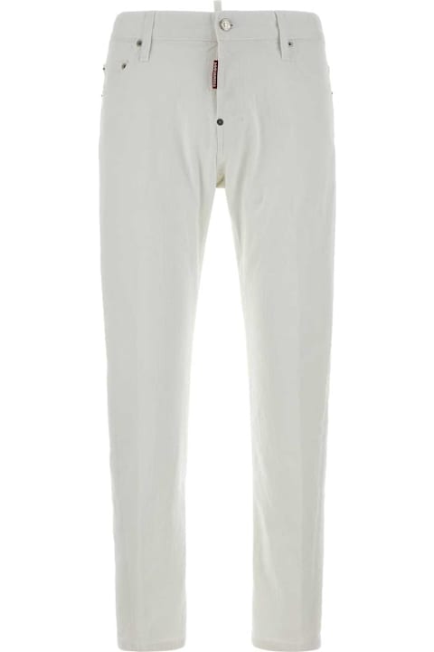 Homeware Dsquared2 White Stretch Denim Slim Twist Jeans