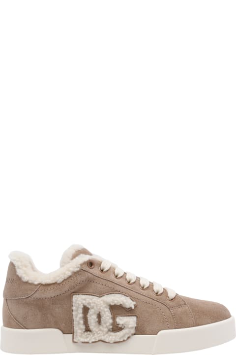 Dolce 
Gabbana Portofino Light Sneakers Leather And Sheepskin