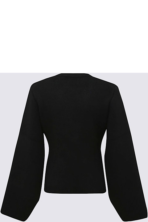 Homeware Khaite Black Cashmere Scarlet Cardigan