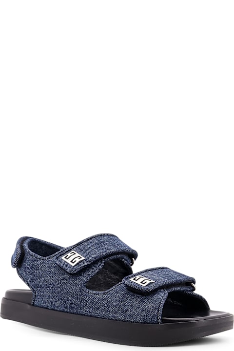 Givenchy Strap Flat Denim Sandals