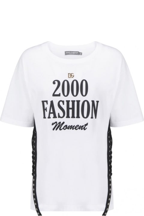 Dolce & Gabbana Sale for Women Dolce & Gabbana Lacing Detailed T-shirt