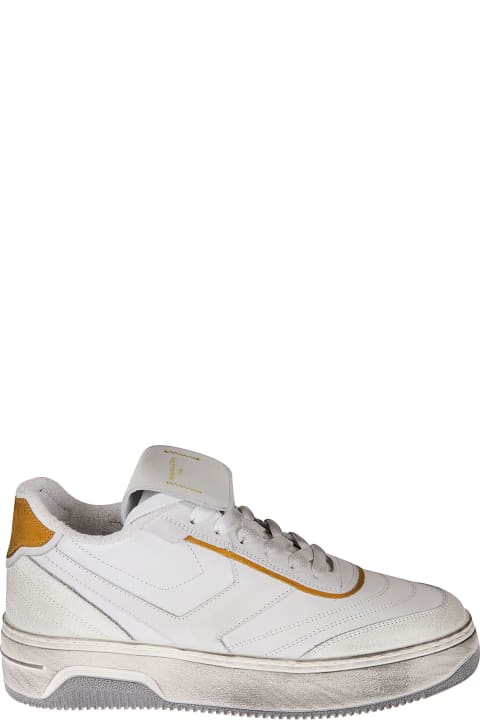 Exposed Stitch Paneled Sneakers