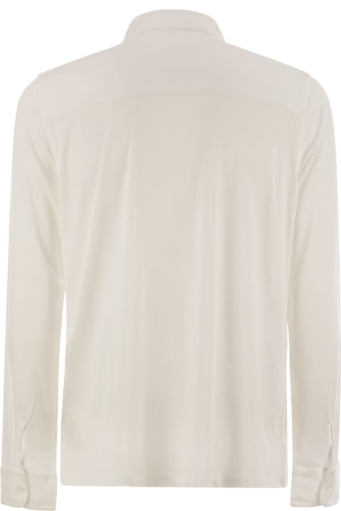 Majestic Filatures for Women Majestic Filatures Long-sleeved Lyocell And Cotton Shirt