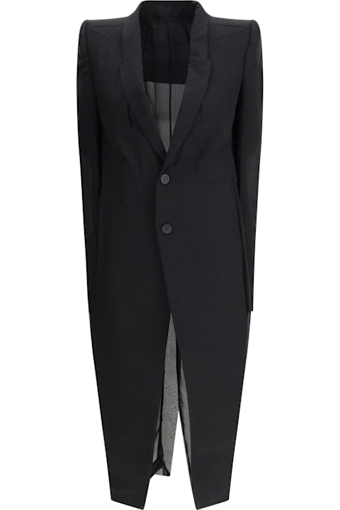 Coats & Jackets for Women Rick Owens Chiffon And Tulle Long Coat