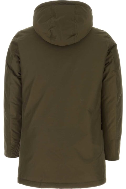 Woolrich Coats & Jackets for Men Woolrich Army Green Cotton Blend Down Jacket