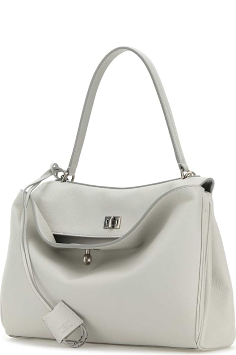 Bags for Women Balenciaga Chalk Leather Medium Rodeo Handbag