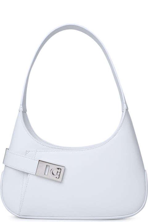 Ferragamo for Women Ferragamo 'hobo' White Smooth Calf Leather Bag