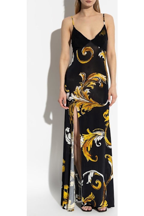 Dresses for Women Versace Jeans Couture Front Slit Maxi Dress