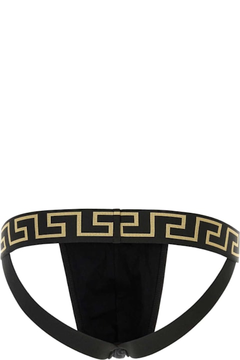 Versace Underwear for Men Versace Black Stretch Cotton Brief