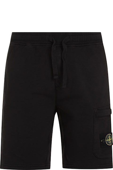 سراويل لـ القسم الرجالي Stone Island Logo Badge Bermuda Shorts