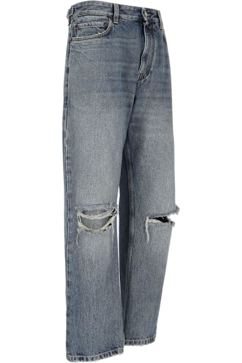 الجينز لـ السيدات Balenciaga Destroyed Loose Jeans