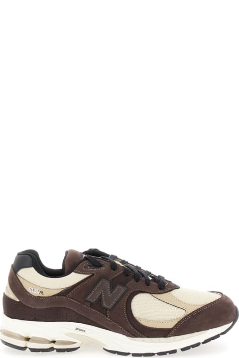 Fashion for Men New Balance '2002' Brown And Beige Low Top Sneakers With Logo Detail In Suede And Fabric Man