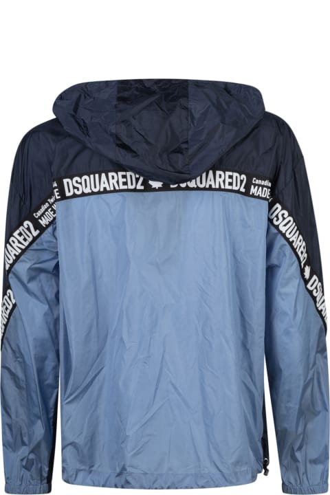 メンズ Dsquared2のコート＆ジャケット Dsquared2 Logo Sided Zipped Windbreaker