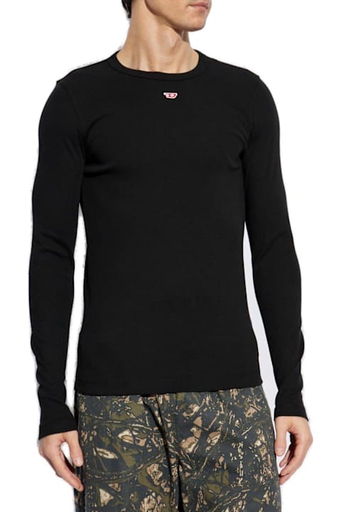 Diesel Sweaters for Women Diesel D-ribber-ls-n Logo Patch Knitted T-shirt