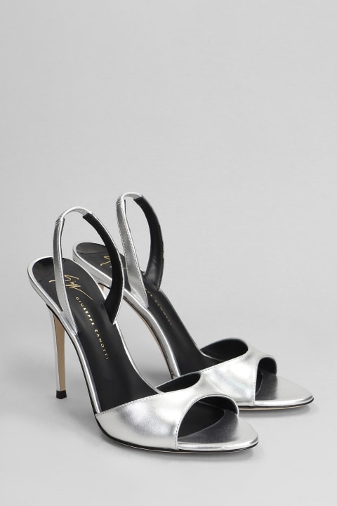 Giuseppe Zanotti for Women Giuseppe Zanotti Sandals In Silver Leather