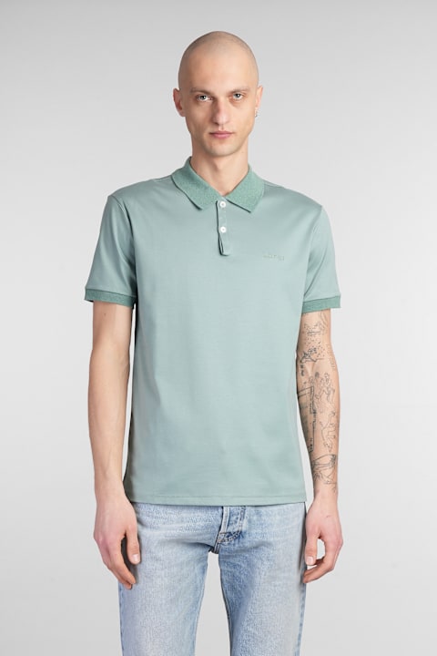 Tシャツ・カットソー Fendi Air Force Blue Piquet Polo Shirt Fendi - Blue Piqué FF Baby Polo Shirt | Childrensalon Outlet