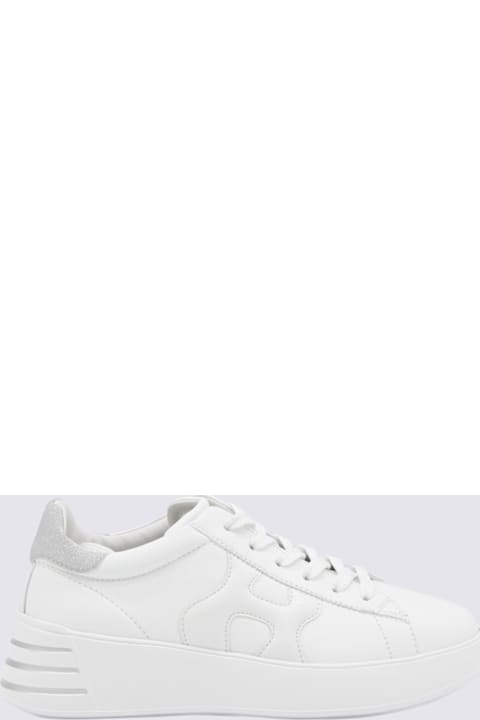 Hogan White Leather Rebel Sneakers