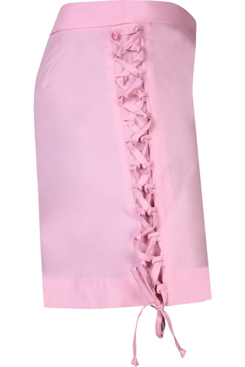 Federica Tosi for Women Federica Tosi Pink Poplin Shorts