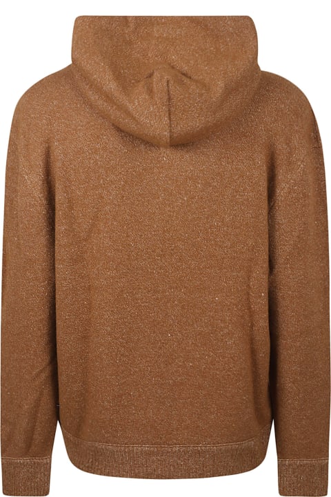 Homeware Zegna Drawstring Hood Ribbed Knit Hoodie
