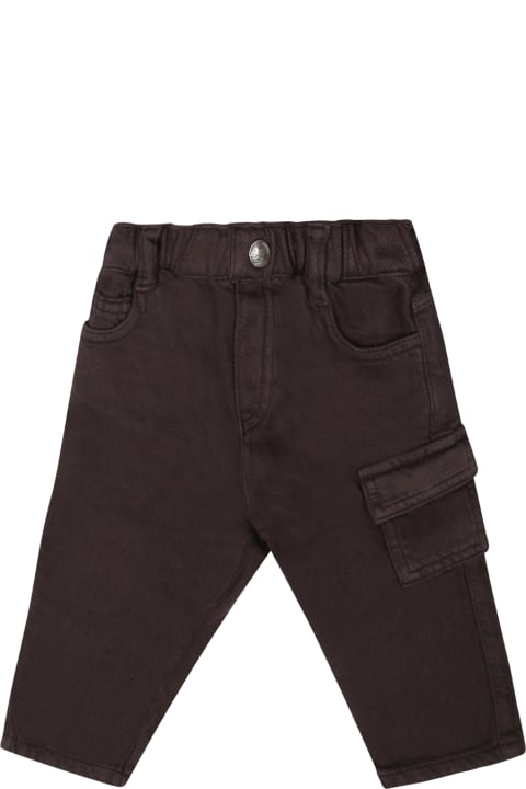 Brown Trousers For Baby Boy With Eagle