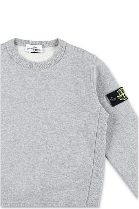 インテリア Stone Island Junior Stone Island Junior Organic Cotton Crewneck Sweatshirt