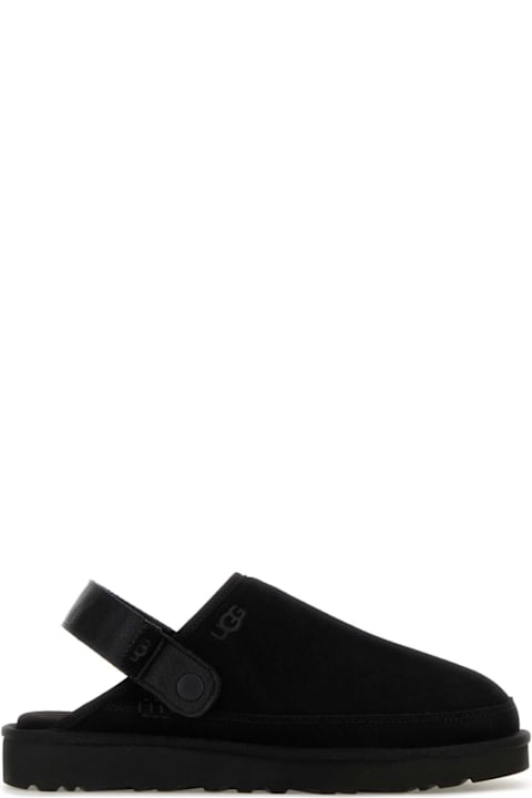 UGG Black Suede Goldencoast Slippers