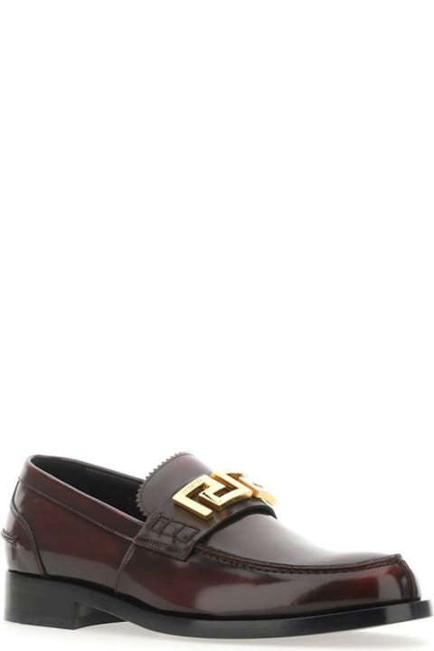 Versace Shoes for Women Versace Greca Detailed Loafers