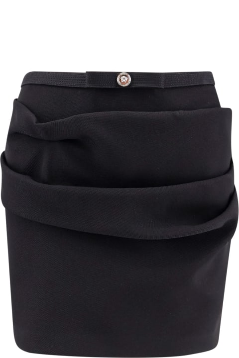 Homeware Versace Responsible Wool Mini Skirt With Medusa Detail