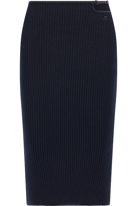 スカート Bottega Veneta Pastel Light-Blue Stretch Cotton Blend Skirt Bottega Veneta Pastel Light-blue Cotton Skirt | italist