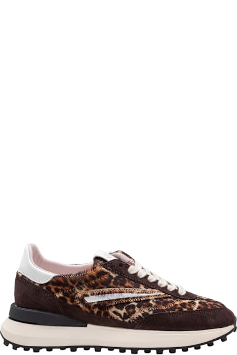 Homeware D.A.T.E. Ponyskin And Suede Running Sneakers In Brown
