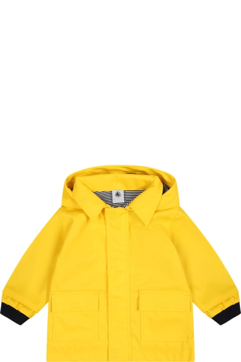 Petit Bateau Coats & Jackets for Baby Girls Petit Bateau Yellow Raincoat For Baby Boy